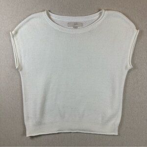 LOFT Cream Knit Sweater size M